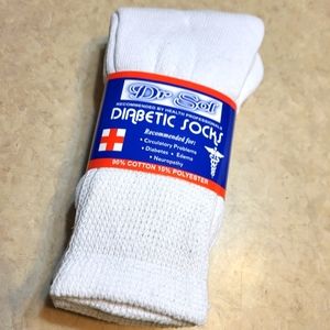 NIP Diabetic Crew Socks set of 3 in white